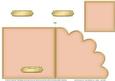 Square Cut and Fold Shell Corner Card Plain Card Base