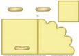 Square Cut and Fold Shell Corner Card Plain Card Base