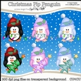 Christmas Pip Penguin - CU4CU Digital Clip Art Set