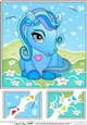 8 x 8 Cute Little Pony Scalloped Corner Topper