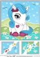 8 x 8 Cute Little Pony Scalloped Corner Topper