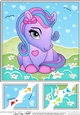 8 x 8 Cute Little Pony Scalloped Corner Topper
