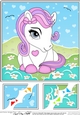 8 x 8 Cute Little Pony Scalloped Corner Topper