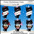 Cute Christmas Cats - CU4CU Digital Clip Art Set
