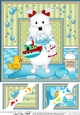 8x8 Scalloped Corner Topper - Bathtub Buddies - Little Westie Dog
