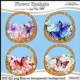Flower Baskets- CU4CU Digital Clip Art Set
