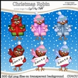 Christmas Robin - CU4CU Digital Clip Art Set