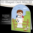 3D Shaped Card Kit - Little Footballer Plays for France