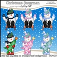 Christmas Snowman - CU4CU Digital Clip Art Set