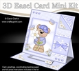 3D Easel Card Mini Kit - Cute Little Austin Bear