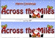 Large DL Merry Christmas ACROSS THE MILES 3D decoupage with Santa 3D decoupage