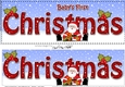Large DL BABYS 1ST CHRISTMAS 3D decoupage with Santa 3D decoupage
