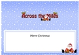 Large DL Merry Christmas ACROSS THE MILES insert with Santa 3D decoupage
