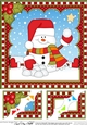 Christmas 8 x 8 Scalloped Corner Topper Snowman Oli