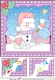 Christmas 8 x 8 Scalloped Corner Topper Snowman Oli