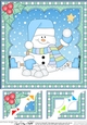 Christmas 8 x 8 Scalloped Corner Topper Snowman Oli