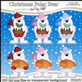 Christmas Polar Bears - CU4CU Digital Clip Art Set