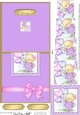 Hunney Bear Rosie has Pretty Balloons - No-Hole Fold Back Card