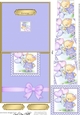 Hunney Bear Rosie has Pretty Balloons - No-Hole Fold Back Card