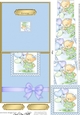 Hunney Bear Rosie has Pretty Balloons - No-Hole Fold Back Card
