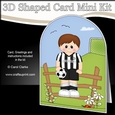 3D Shaped Card Kit - Little Footballer Plays for Grimsby
