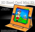 3D Easel Card Mini Kit - Cute Boyz - Joze the Pirate