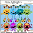 Aliens & Monsters - CU4CU Digital Clip Art Set