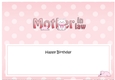 Large DL Happy Birthday MOTHER IN LAW insert with Cute Cat