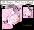 Perfume, Flowers & Lace - 3D Shaped No-Hole Fold Back Card with Decoupage Mini Kit