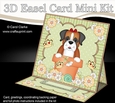 3D Easel Card Mini Kit - Flowerpot Friends - Little Boxer Dog