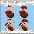 Cute Little Easter Teddy Bears - CU4CU Digital Clip Art Set