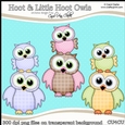 Hoot & Little Hoot Owls - CU4CU Digital Clip Art Set