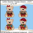 Cute Little Easter Teddy Bears - CU4CU Digital Clip Art Set
