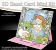 3D Easel Card Mini Kit - Cute Garden Girlz - Liz