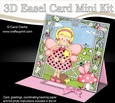 3D Easel Card Mini Kit - Cute Garden Girlz - Fiz Fairy