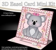 3D Easel Card Mini Kit - Cute Little Koala Bear