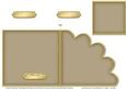 Cut and Fold Shell Corner Card Plain Card Base