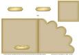 Cut and Fold Shell Corner Card Plain Card Base