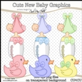 Cute New Baby - CU4CU Digital Clip Art Set