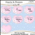 Hearts & Flowers - CU4CU Digital Clip Art Set