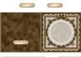 Square Pearls, Lace and Ribbon Plain Card Base Portrait Form