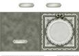 Square Pearls, Lace and Ribbon Plain Card Base Portrait Form