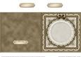 Square Pearls, Lace and Ribbon Plain Card Base Portrait Form