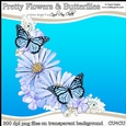 Pretty Flowers & Butterflies - CU4CU Digital Clip Art Set