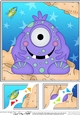 8 x 8 Cute Little Alien Scalloped Corner Topper