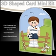 3D Shaped Card Kit - Little Footballer Plays for Germany