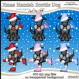 Christmas Hamish Scottie Dog - CU4CU Digital Clip Art Set