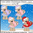 Cute Little Christmas Bears - CU4CU Digital Clip Art Set
