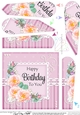 A Touch of Elegance Flowers, Pearls and Lace Fan Pyramage Topper