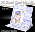 3D Easel Card Mini Kit - Cute Little Austin Bear